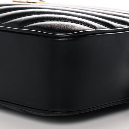Saint Laurent Calfskin Matelasse Monogram Lou Camera Bag Black 11 of 12