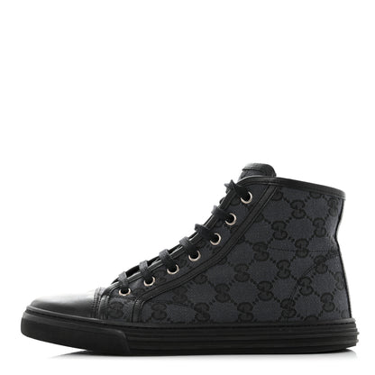 Gucci Monogram Womens High Top Sneakers 36.5 Black 1 of 8