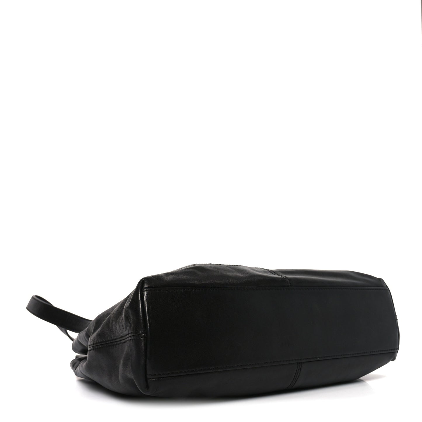 Lambskin CC Stitched Tote Black