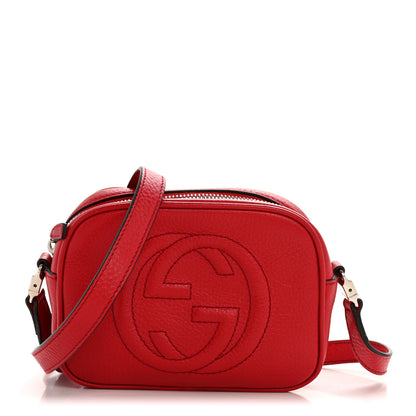 Gucci Pebbled Calfskin Children's Mini Soho Disco Messenger Bag Tabasco Red 1 of 12
