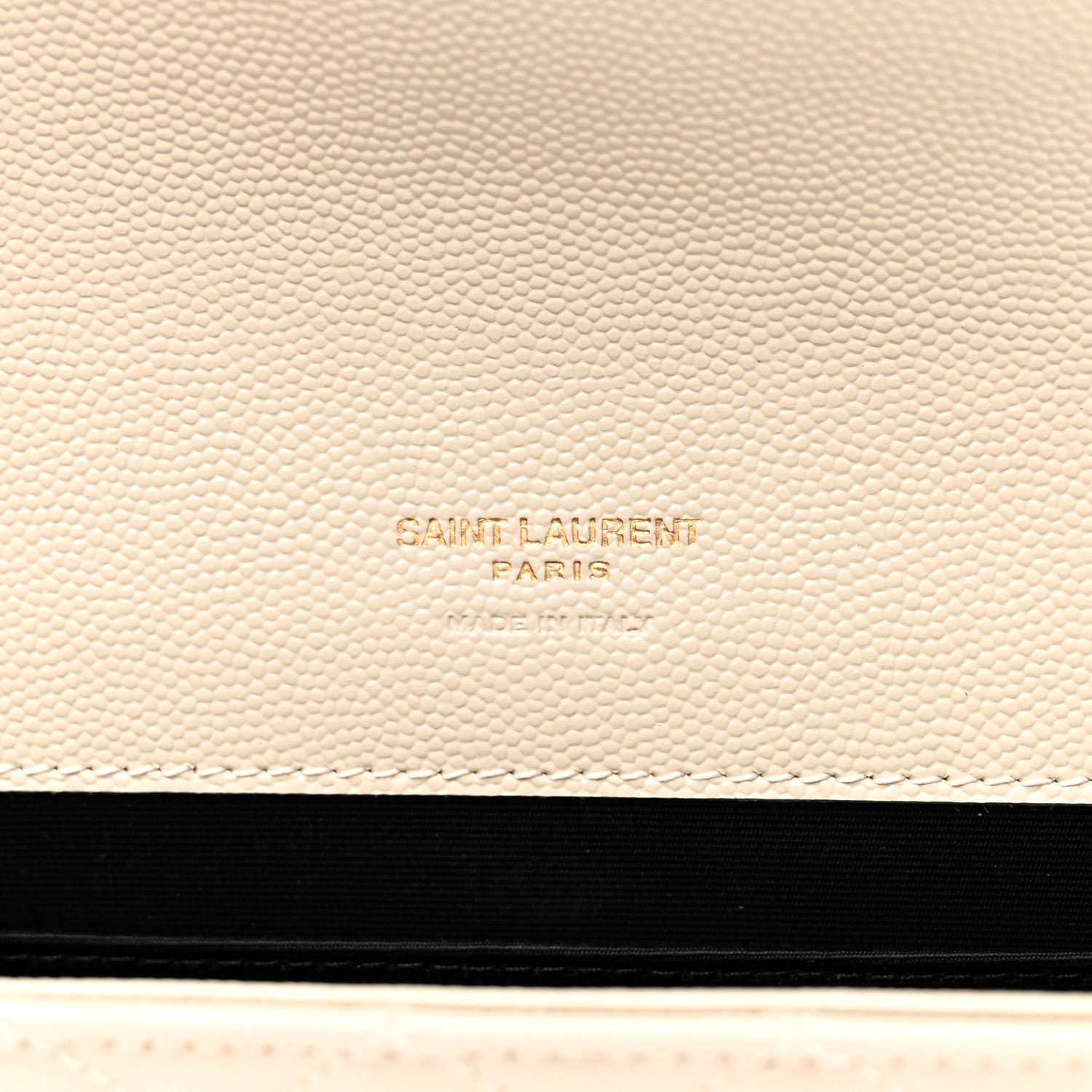 Saint Laurent Grain De Poudre Textured Mixed Matelasse Triquilt Monogram Clutch Blanc Vintage 6 of 13