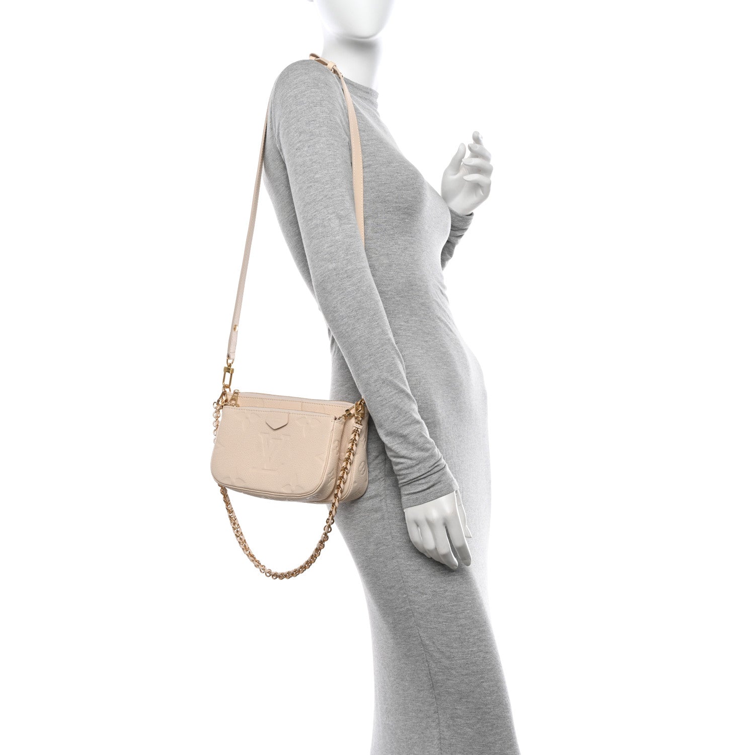 Louis Vuitton Empreinte Monogram Giant Multi Pochette Accessories Cream 2 of 12
