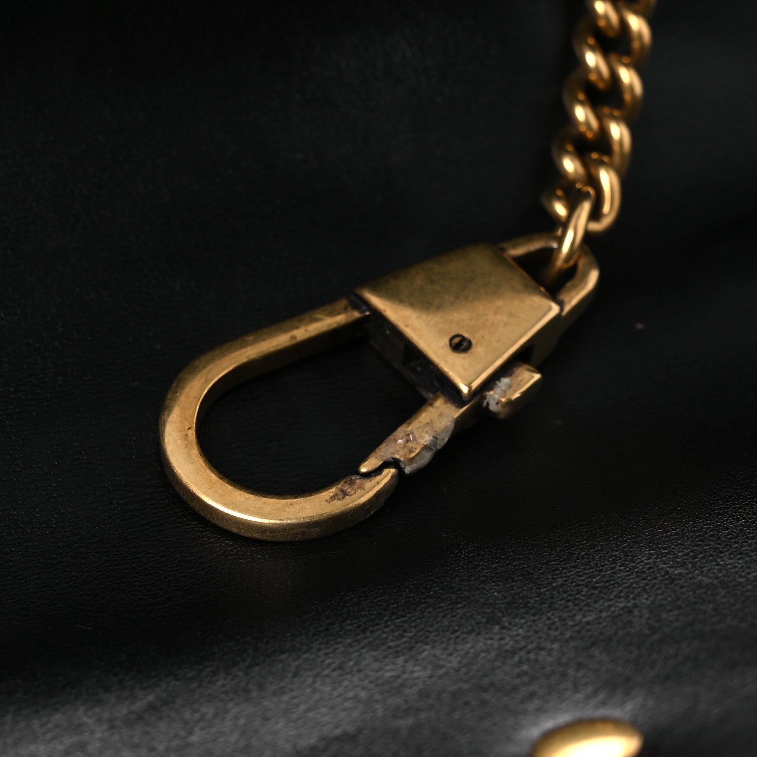 Gucci Calfskin Matelasse Super Mini GG Marmont Shoulder Bag Black 11 of 11