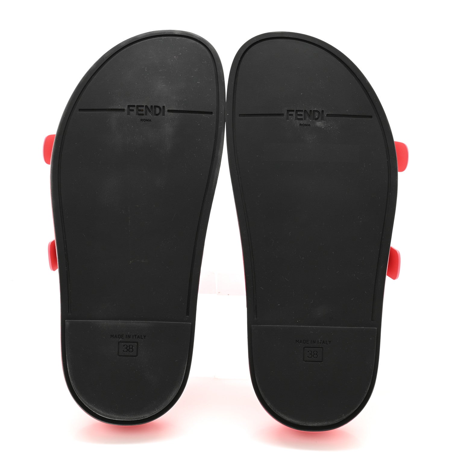 Fendi Vitello Fendi Feel Buckled Slide Sandals 38 Pink Dalia 5 of 9