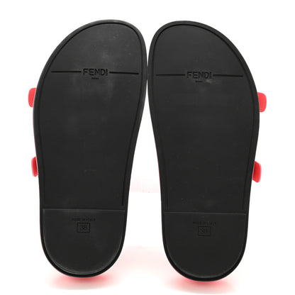 Fendi Vitello Fendi Feel Buckled Slide Sandals 38 Pink Dalia 5 of 9