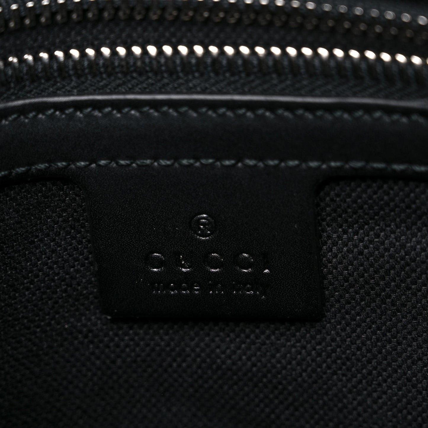 GG Supreme Monogram Appia Calfskin Web Flat Messenger Bag Black Grey