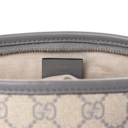 Gucci GG Supreme Monogram Small Zippered Tote Ecru Grigio 6 of 9