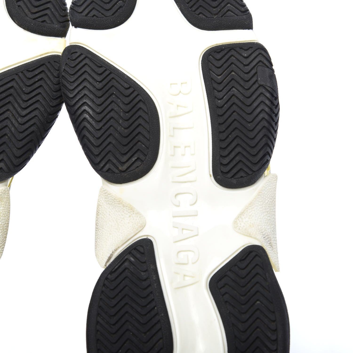 Balenciaga Fabric Mesh Womens Triple S Sneakers 38 Black Yellow 6 of 8