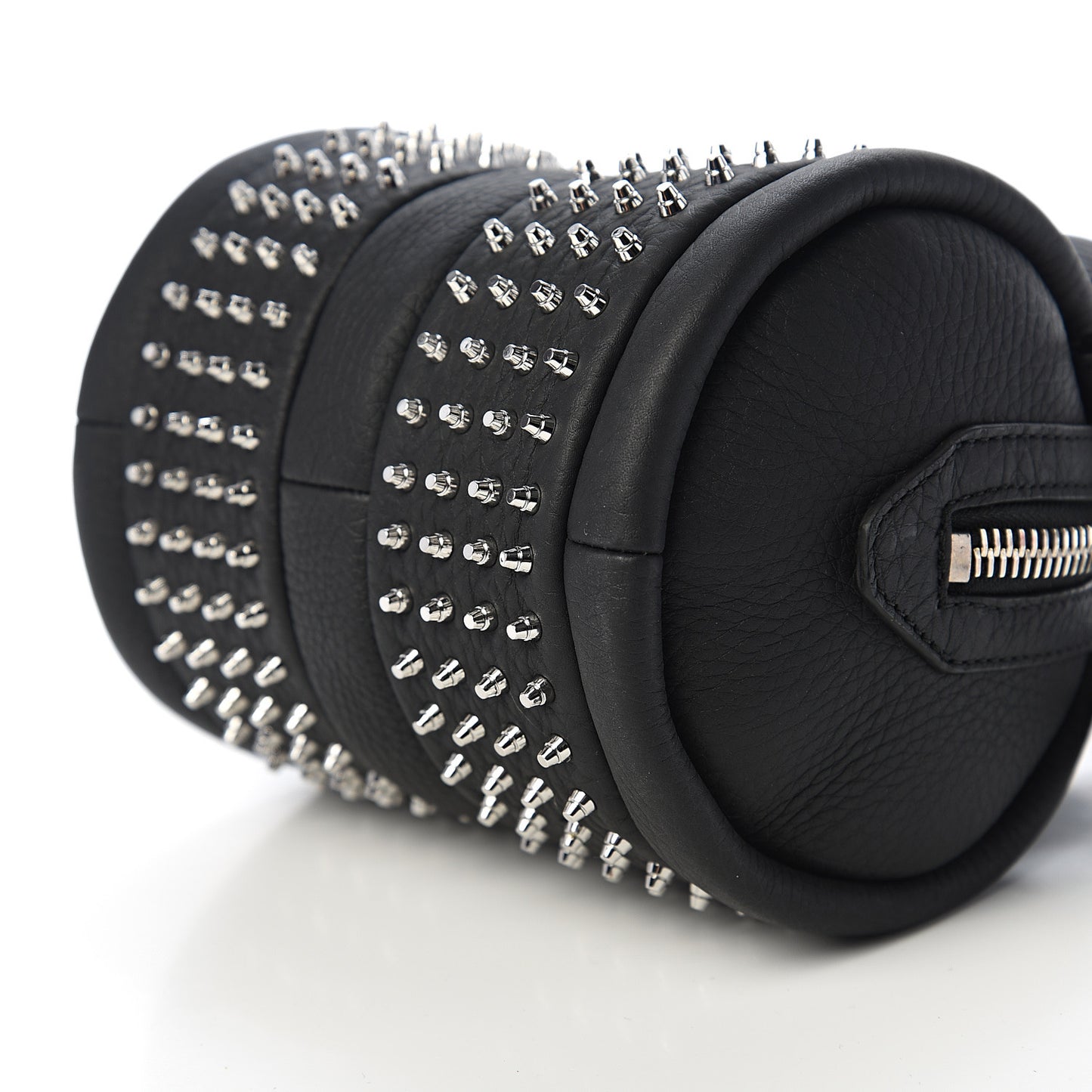 Calfskin Studded Baby Rockie Matte Black Rhodium Hardware