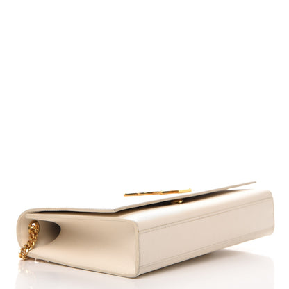 Saint Laurent Grain De Poudre Medium Monogram Kate Satchel Nude Powder 4 of 10