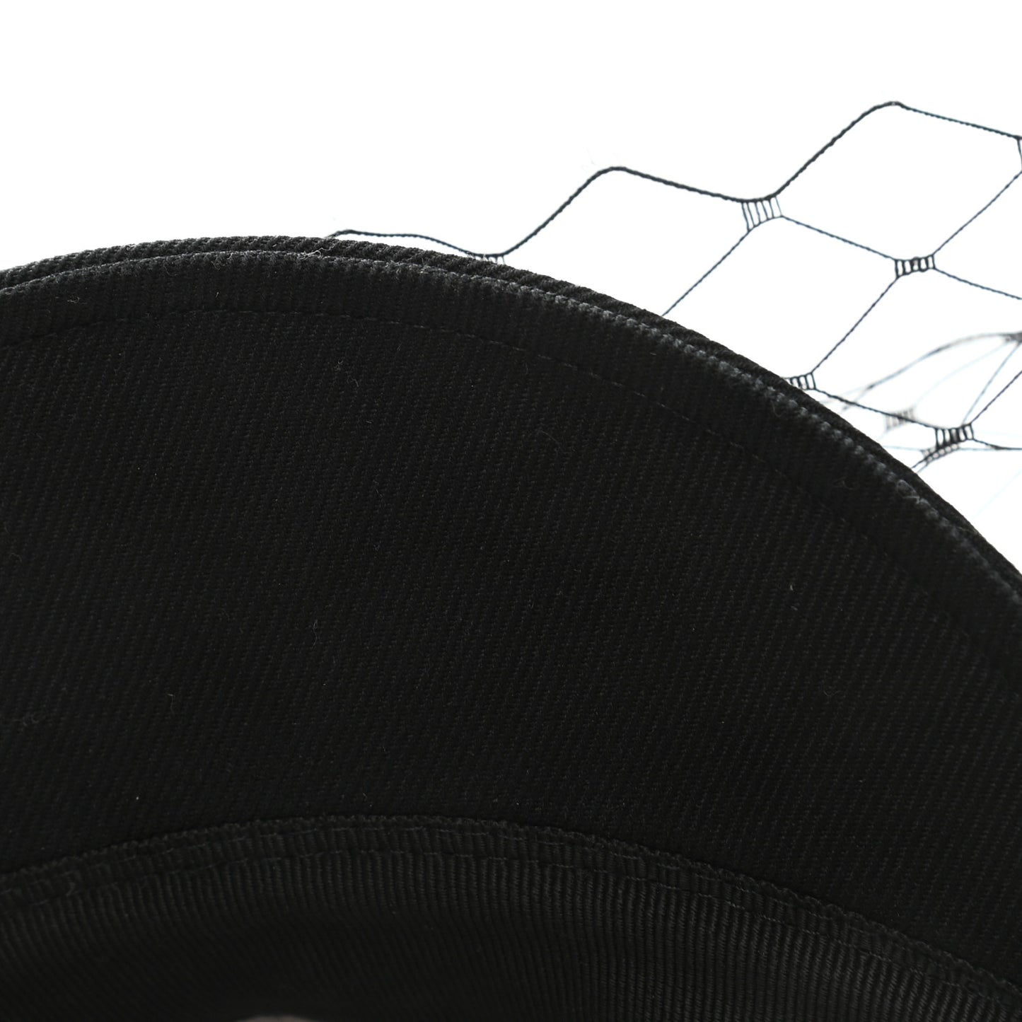Cotton Canvas Arty Cap with Veil 57 Black