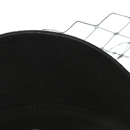 Christian Dior Cotton Canvas Arty Cap with Veil 57 Black 9 of 9
