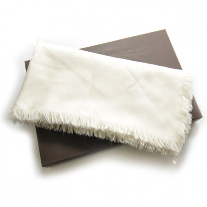 Louis Vuitton Silk Wool Monogram Shawl White 3 of 6