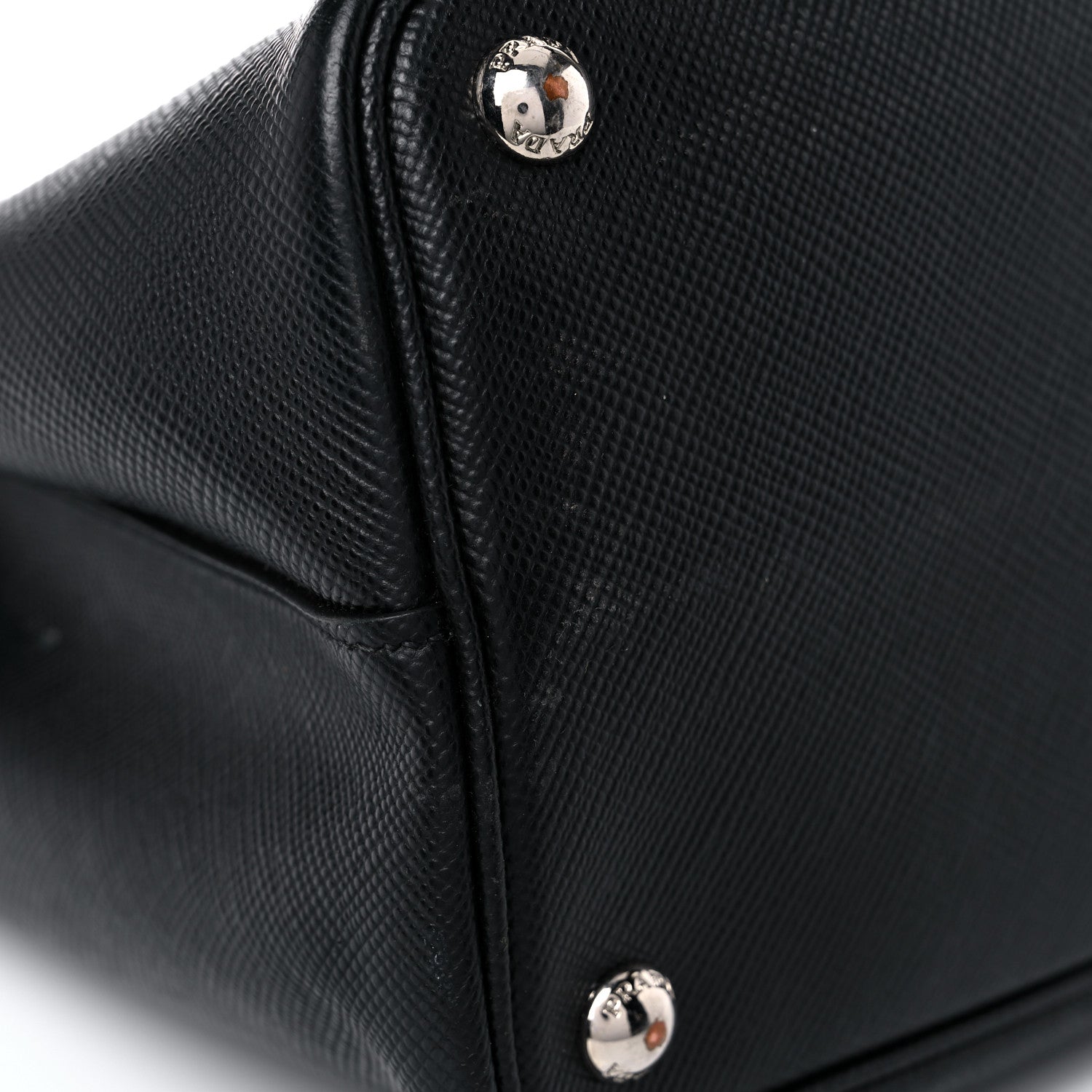Prada Saffiano Cuir Medium Double Handle Tote Black 13 of 25