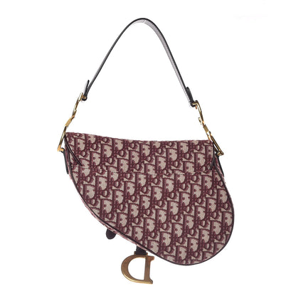 Christian Dior Oblique Saddle Bag Burgundy 3 of 8