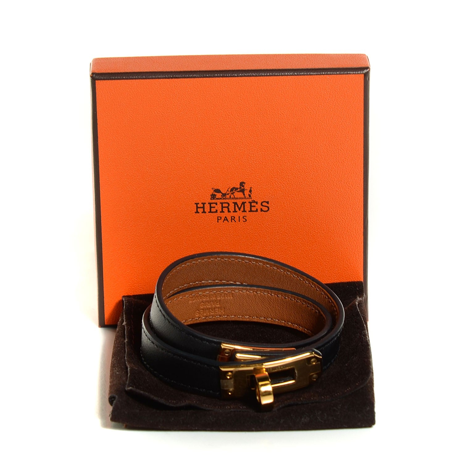 Hermes Chamonix Kelly Double Tour Bracelet M Black 4 of 8
