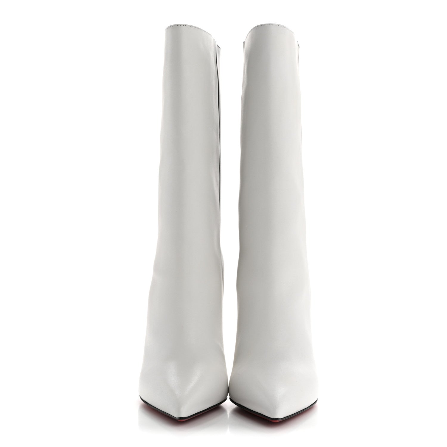 Christian Louboutin Calfskin Astrilarge 100 Booties 37.5 White Black 2 of 8