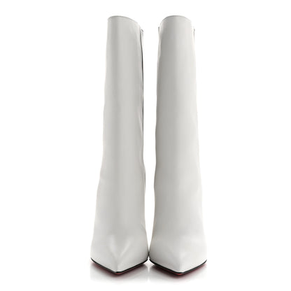 Christian Louboutin Calfskin Astrilarge 100 Booties 37.5 White Black 2 of 8