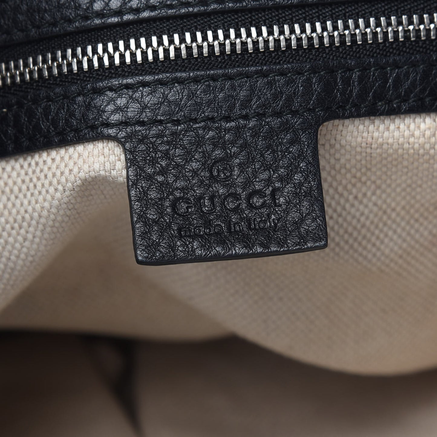 Pebbled Calfskin Studded Medium Soho Chain Shoulder Bag Black