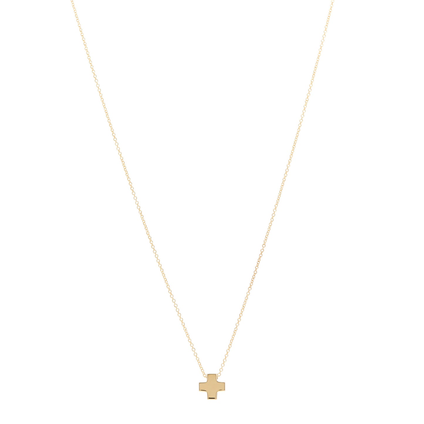 18K Yellow Gold Cruciform Cross Pendant Necklace
