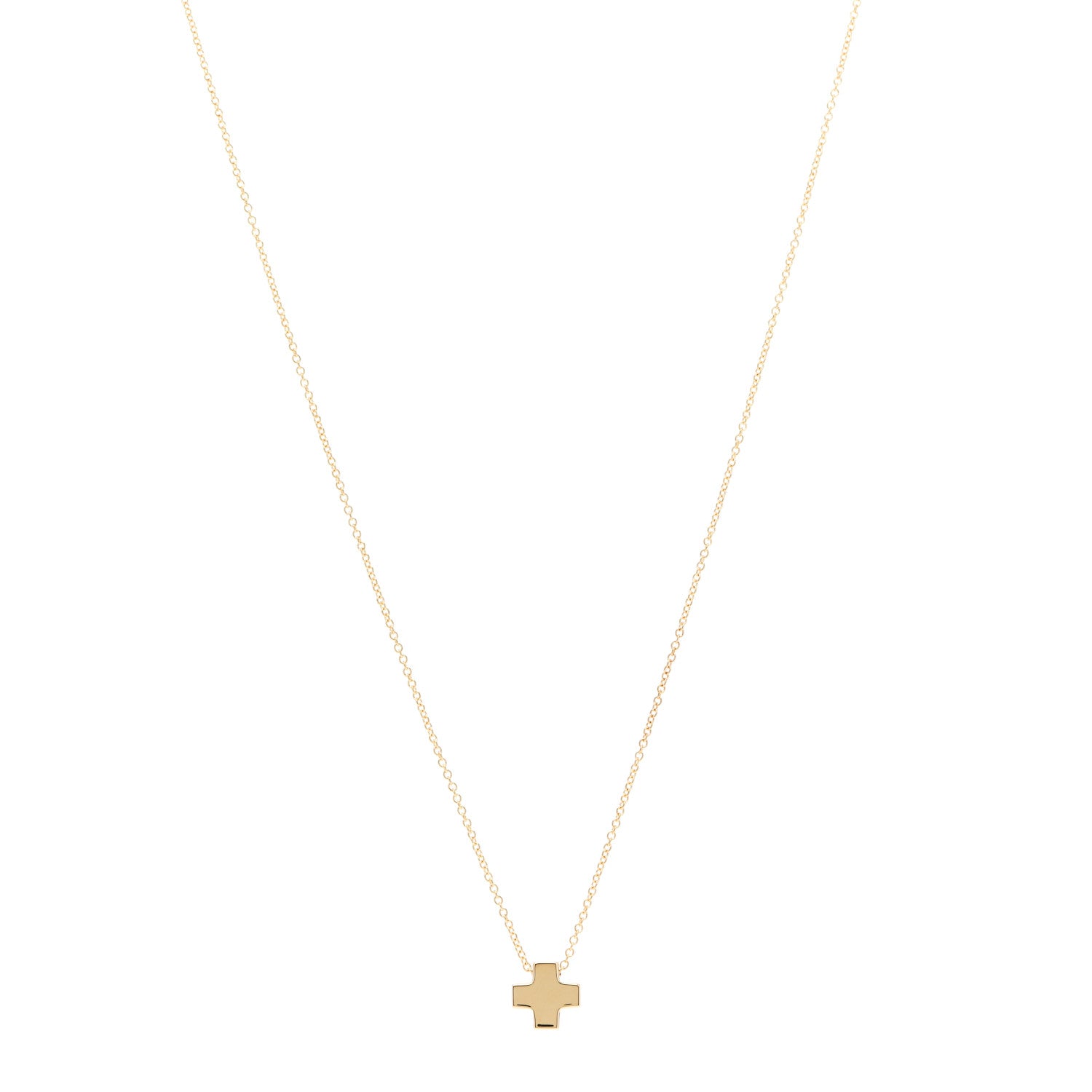 Tiffany 18K Yellow Gold Cruciform Cross Pendant Necklace 1 of 5