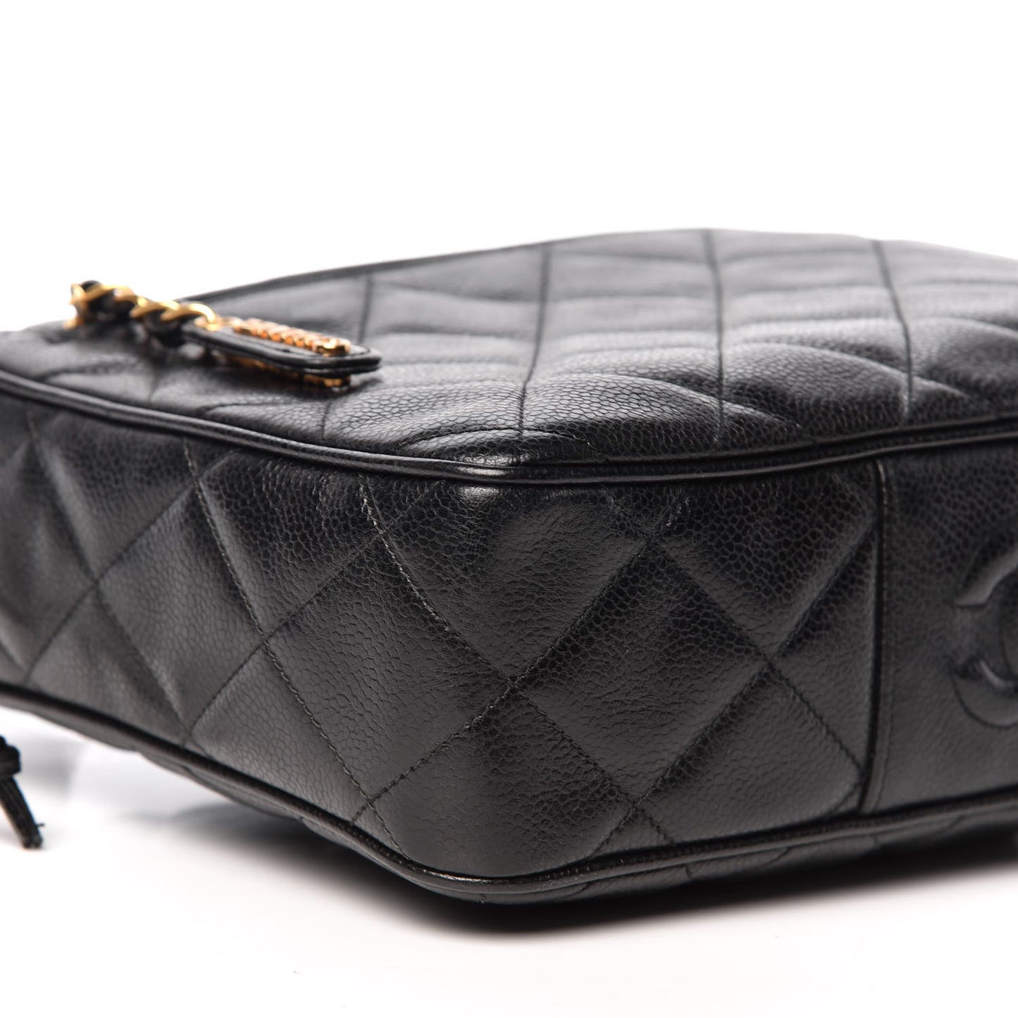 Caviar Quilted Camera Case Black