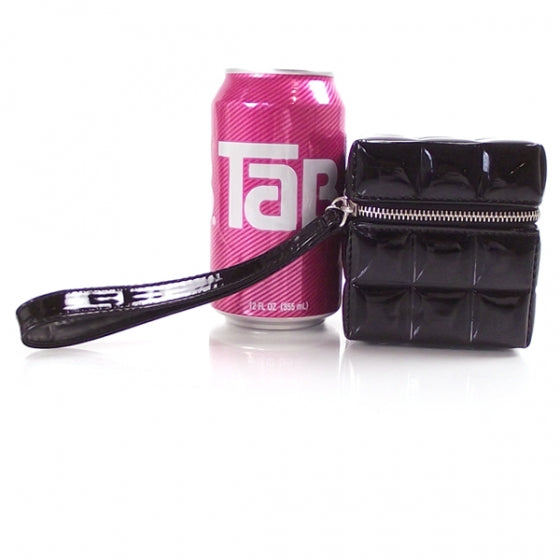 Chanel Patent Camelia Rubiks Cube Wristlet Black 3 of 9