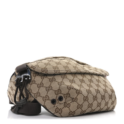 Gucci Monogram Large Belt Bag Beige Dark Brown 4 of 9