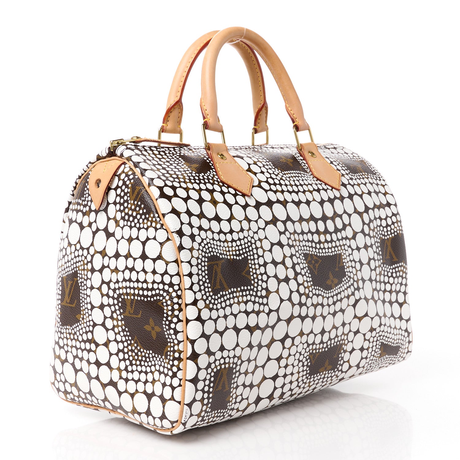 Louis Vuitton Monogram Kusama Town Speedy 30 White 3 of 11