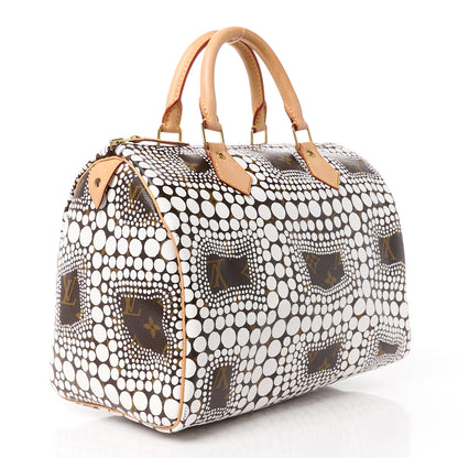 Louis Vuitton Monogram Kusama Town Speedy 30 White 3 of 11
