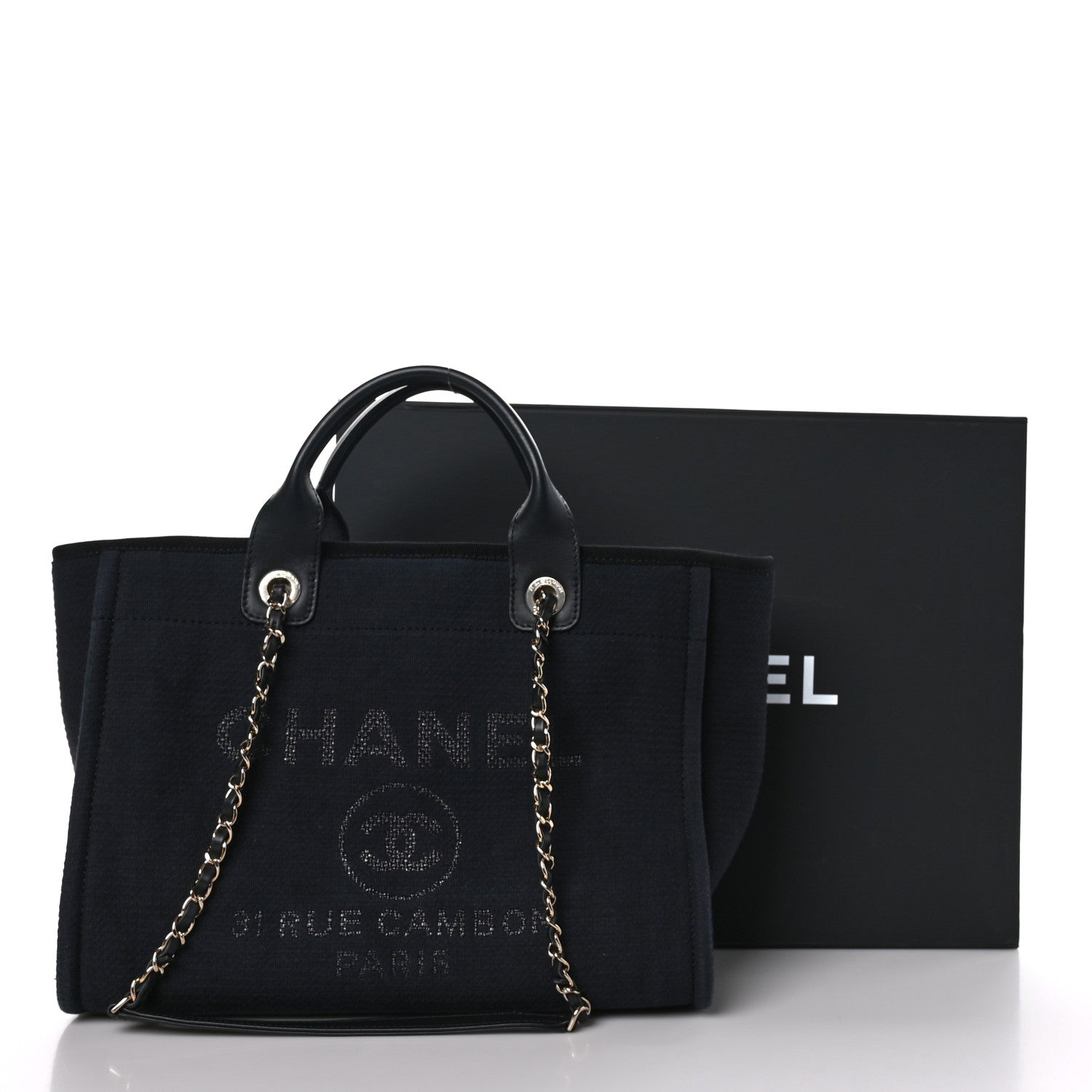 Chanel Mixed Fibers Small Deauville Tote Black 11 of 11