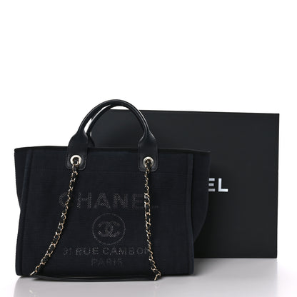 Chanel Mixed Fibers Small Deauville Tote Black 11 of 11