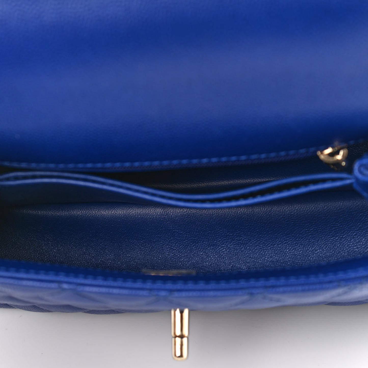 Caviar Quilted Mini Coco Handle Flap Blue