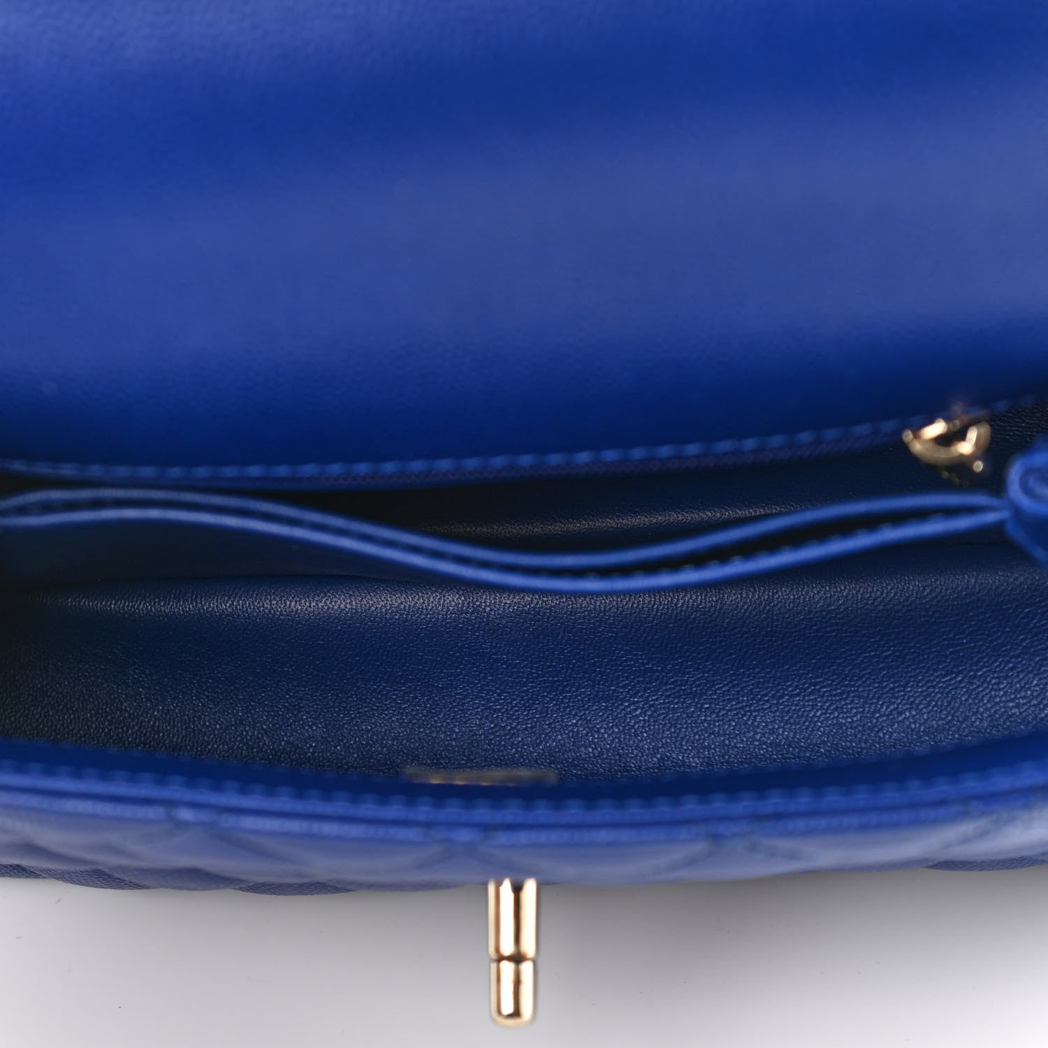 Chanel Caviar Quilted Mini Coco Handle Flap Blue 4 of 9