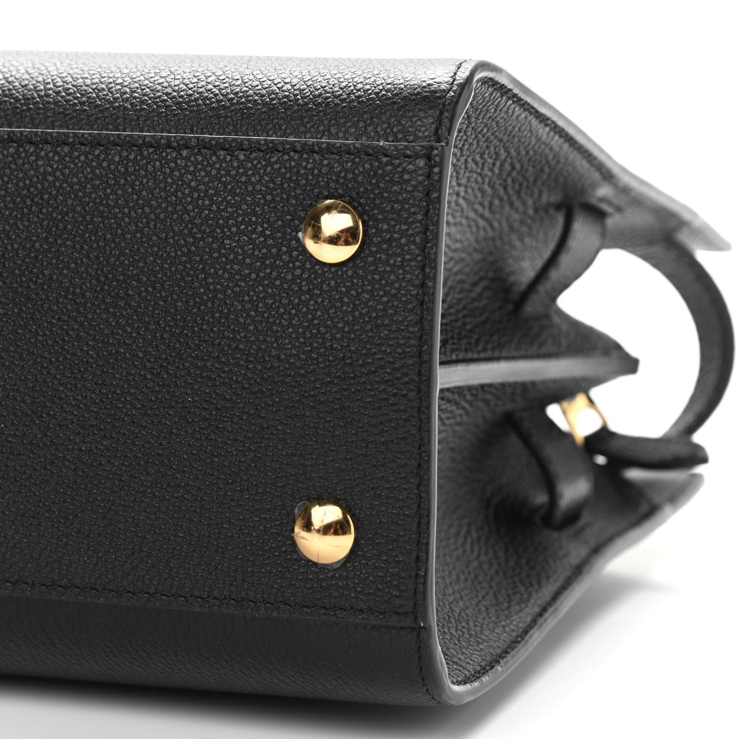 Burberry Grainy Calfskin Mini Two Handle Title Bag Black 10 of 10