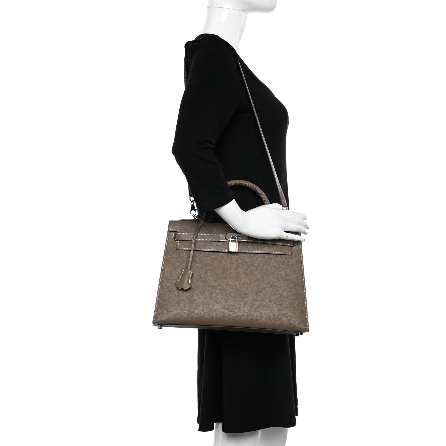 Hermes Epsom Kelly Sellier 32 Etoupe 2 of 10