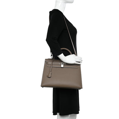 Hermes Epsom Kelly Sellier 32 Etoupe 2 of 10