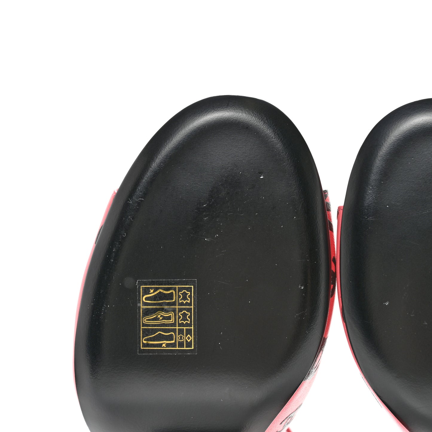 Lambskin Printed CC Sandals 39 Pink Black