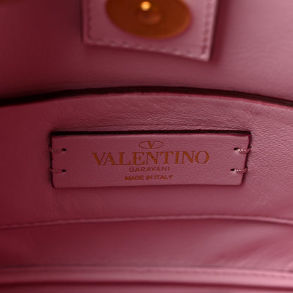 Valentino Garavani Nappa Mini Roman Stud The Handle Bag Pink Borealis 6 of 9