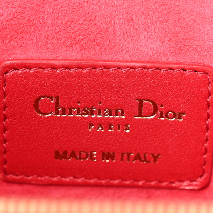 Christian Dior Lambskin Cannage Micro Lady Dior Vanity Case Red 6 of 11