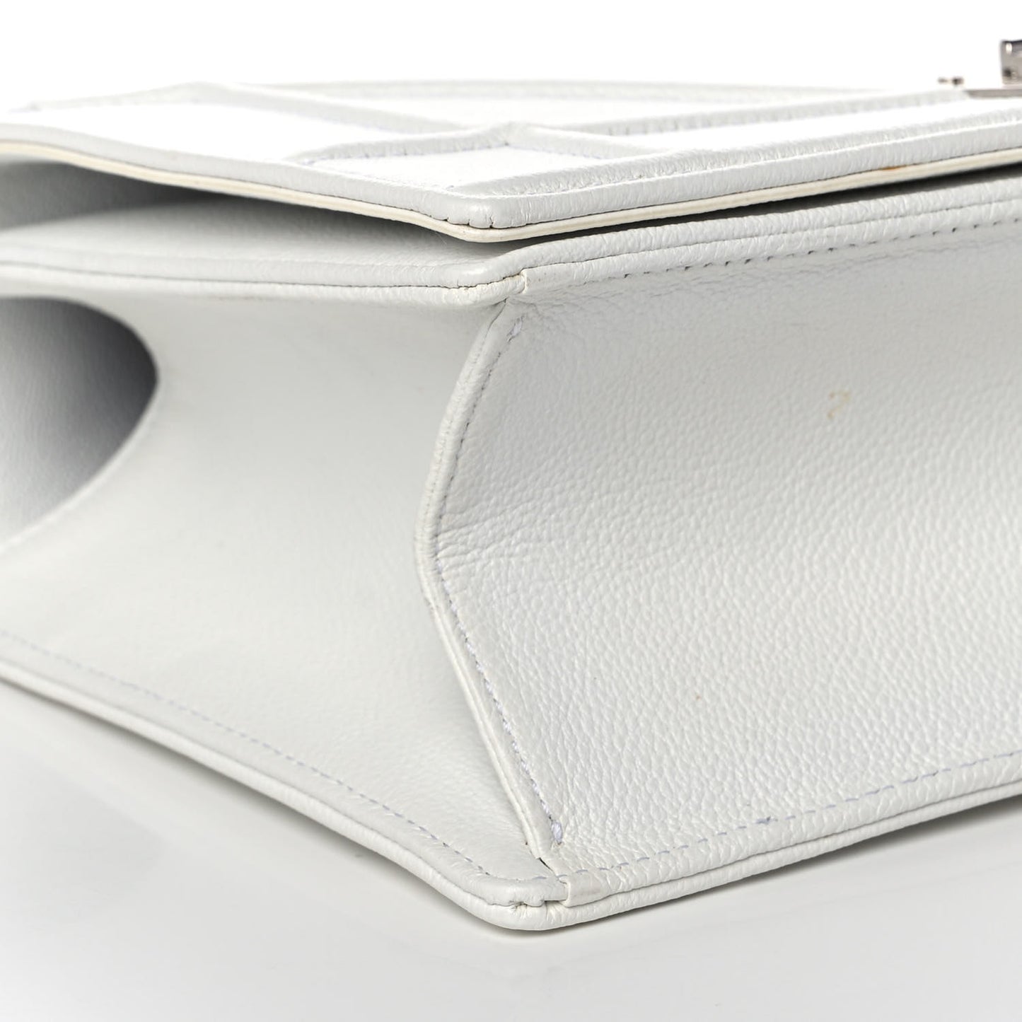 Calfskin Medium Diorama Flap Bag Off White