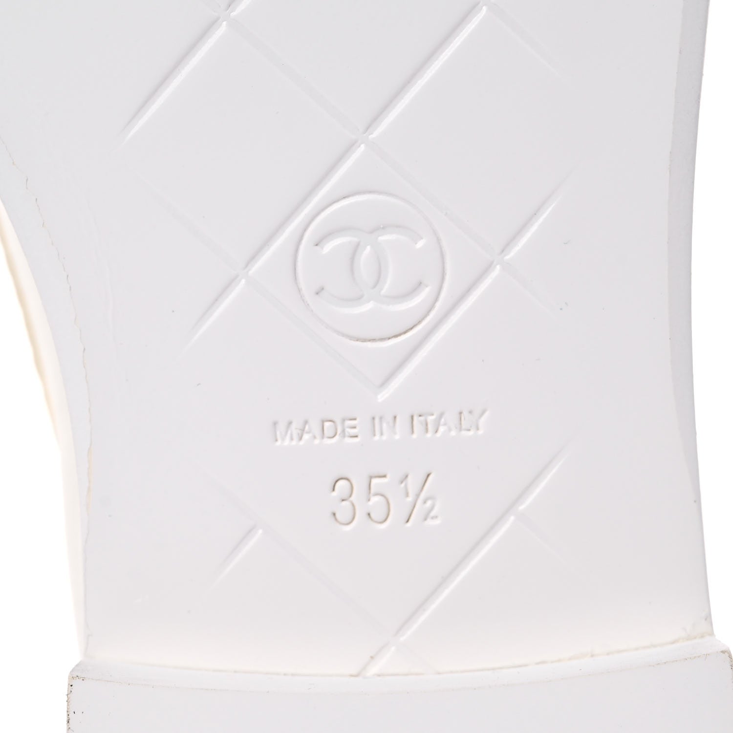 Chanel Lambskin Quilted CC Turnlock Loafers 35.5 White 6 of 9