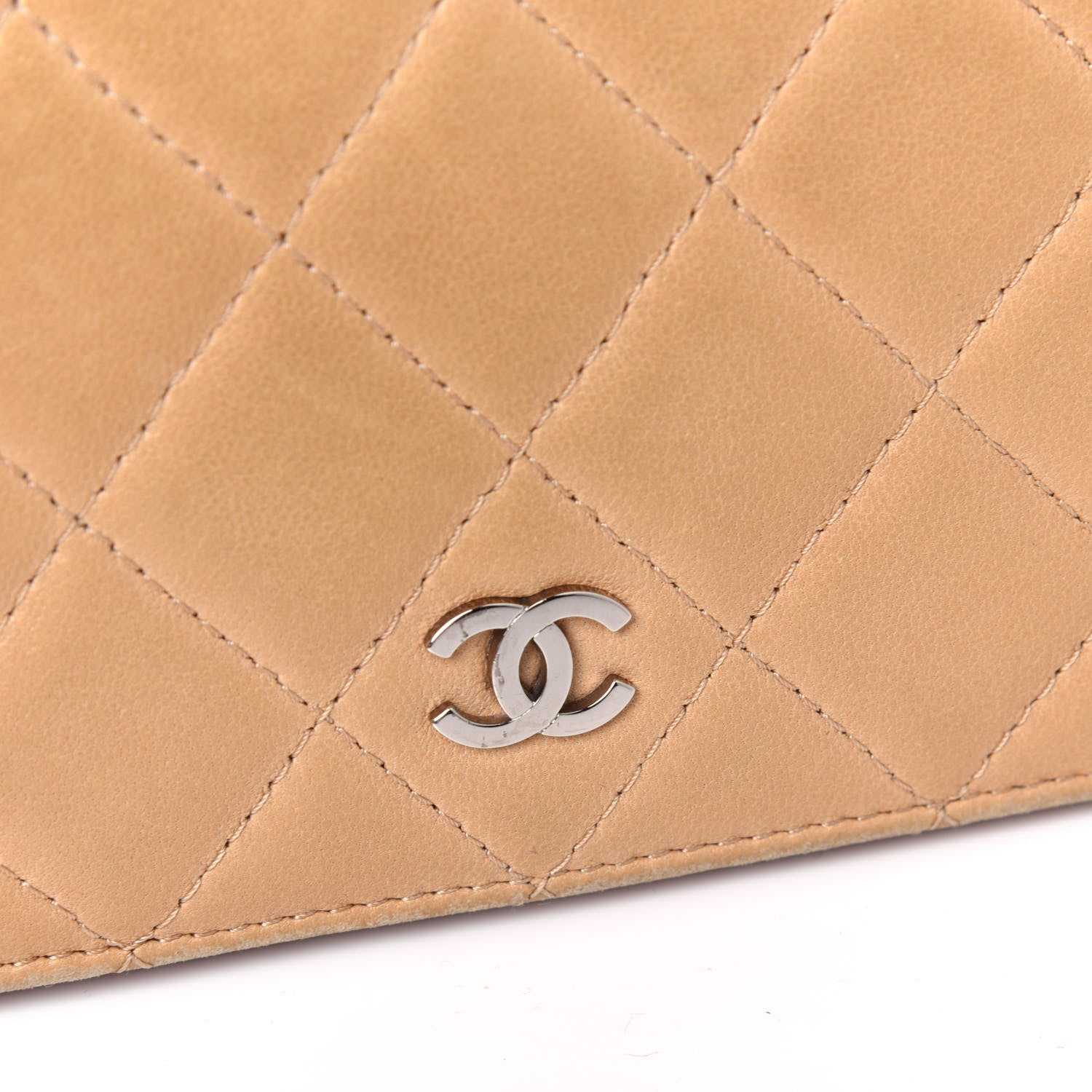 Chanel Lambskin Quilted Yen Wallet Beige 23 of 23