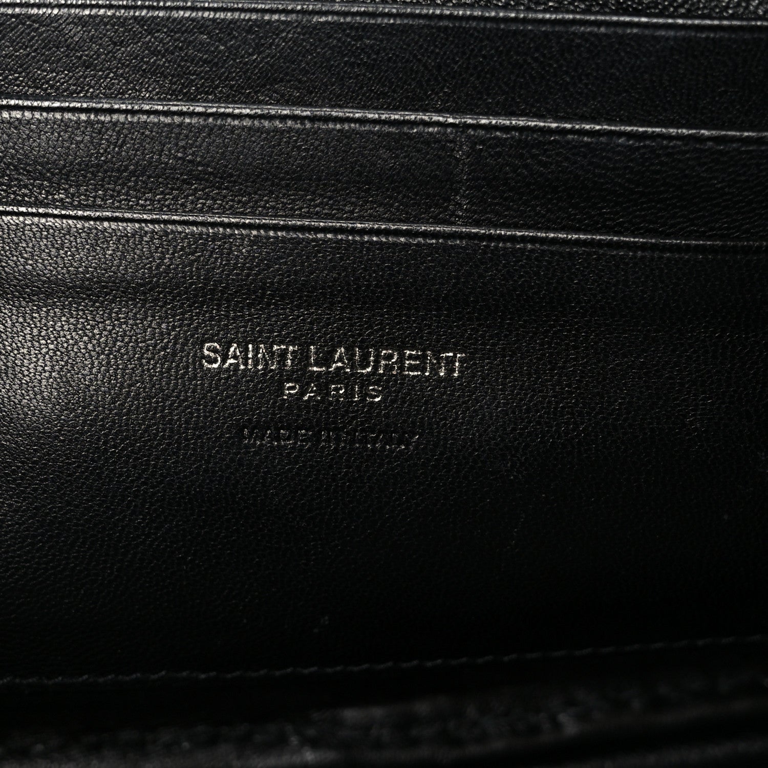 Saint Laurent Calfskin Crocodile Embossed Monogram Mini Lou Camera Bag Black 6 of 11