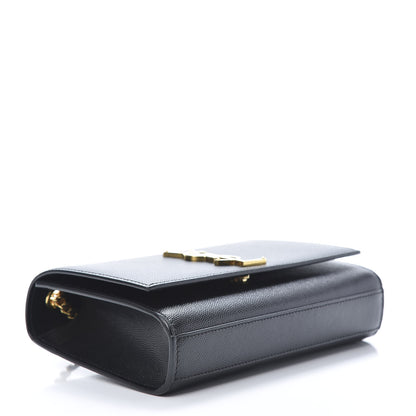 Saint Laurent Grain De Poudre Small Monogram Kate Satchel Black 4 of 10