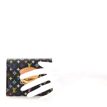 Louis Vuitton Monogram Multicolor Joey Wallet Black Grenade 2 of 7