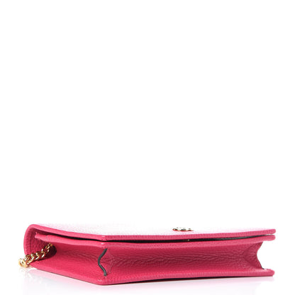 Gucci Dollar Calfskin Mini GG Marmont Chain Wallet Box Pink 4 of 10