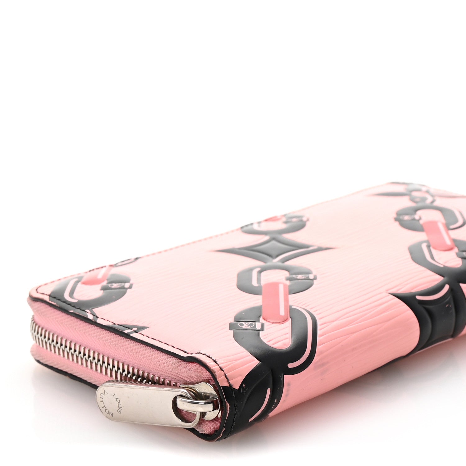 Louis Vuitton Epi Chain Flower Print Twist Zippy Wallet Pink 4 of 6