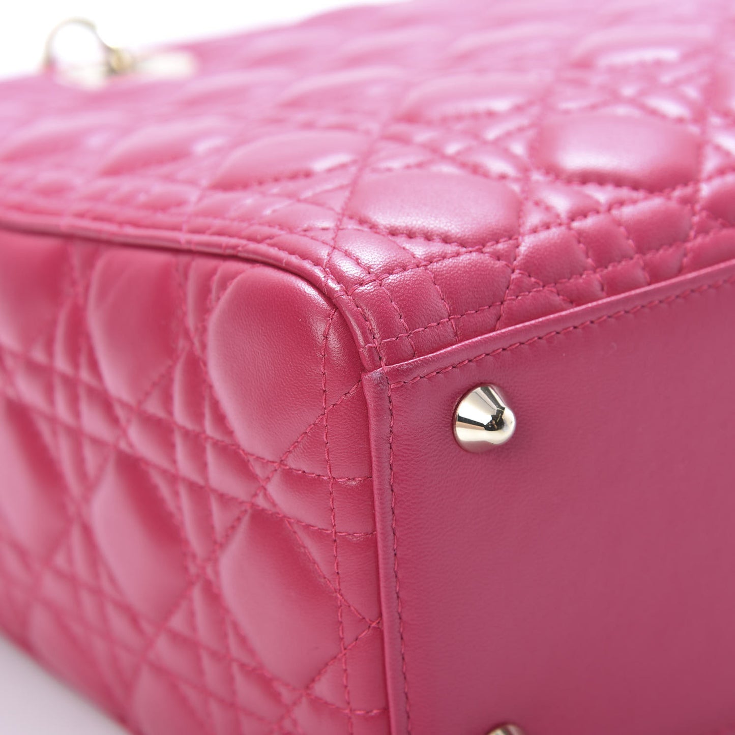 Lambskin Cannage Large Lady Dior Pink