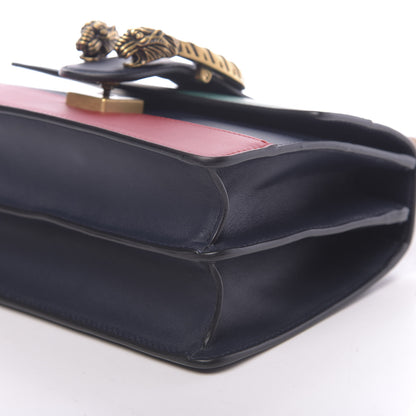 Gucci Calfskin Bamboo Web Mini Dionysus Top Handle Bag Blue Emerald Hibiscus Red 9 of 10